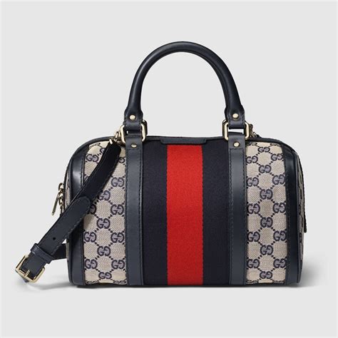 gucci web boston bag blue|Gucci Boston bag guccissima.